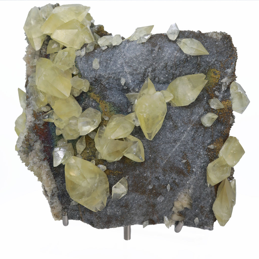 Dogtooth Calcite With Rainbow Pyrite Yunnan Province, China