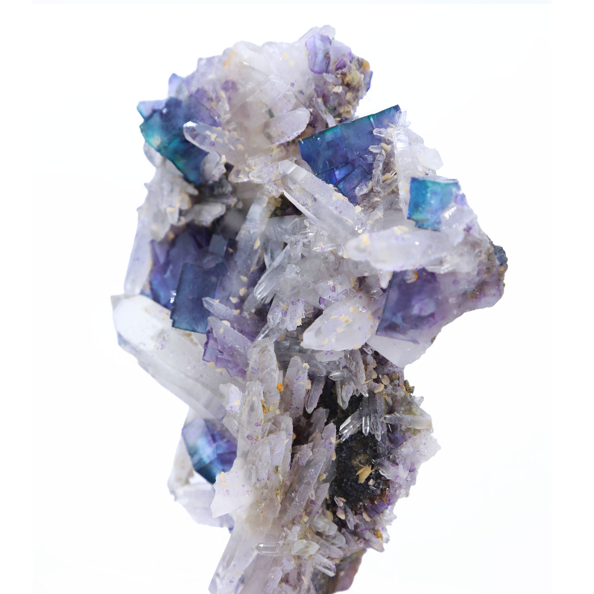 YGX Fluorite Quartz Crystal Specimen Hunan Province, China