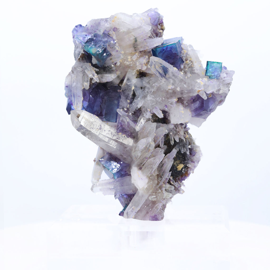 YGX Fluorite Quartz Crystal Specimen Hunan Province, China